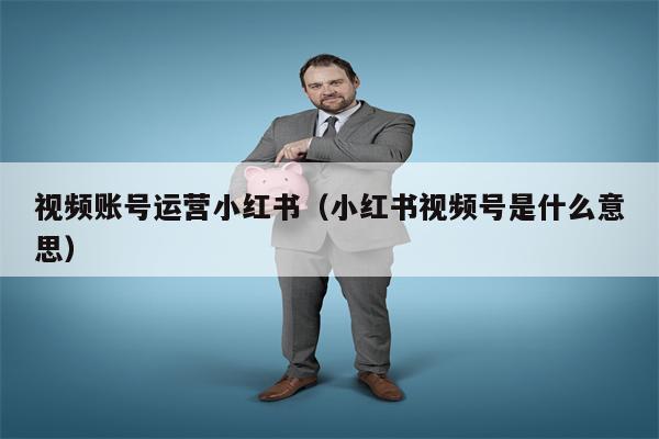 视频账号运营小红书（小红书视频号是什么意思）